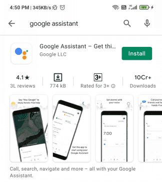 google assistant install