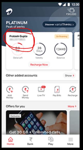 airtel mobile number check